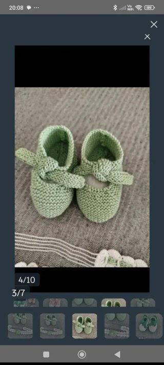 Conjunto bebé: patucos y diadema crochet