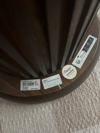 Tavolo ausiliario rotondo in legno