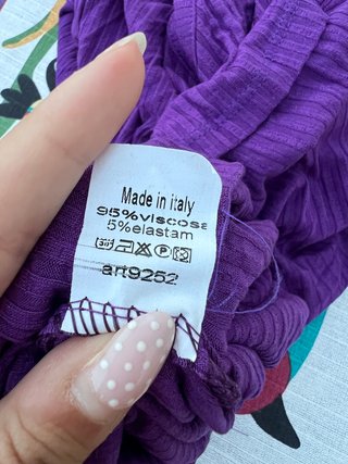 Vestido Morado Tirantes Made in Italy