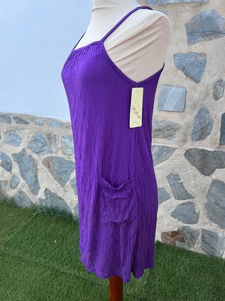 Vestido Morado Tirantes Made in Italy