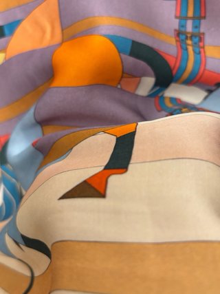 Camiseta Hermes Estampada Caballos Talla Única
