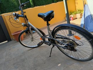 Bicicleta Paseo B'Twin Plata