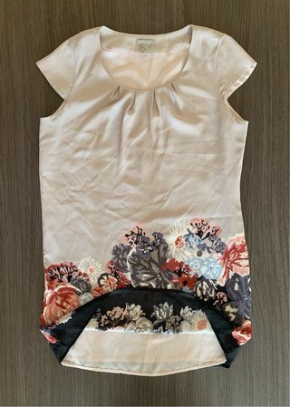 Vestido H&M floral beige multicolor
