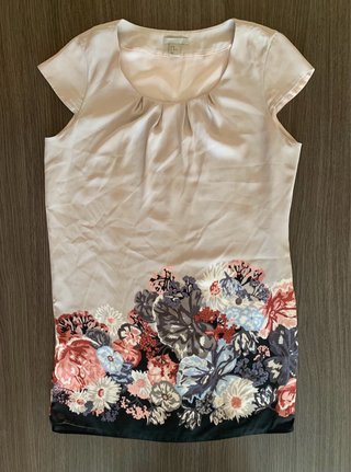 Vestido H&M floral beige multicolor