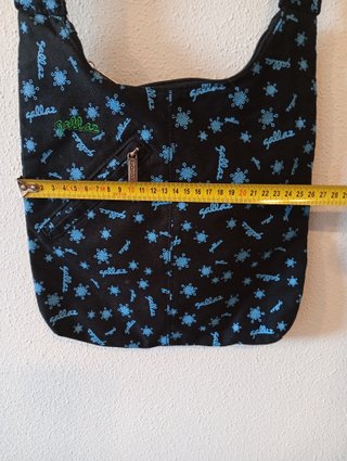 Bolso bandolera Gallaz negro y azul