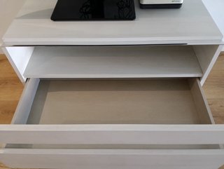 Set salón IKEA: mesa elevable + mueble + balda