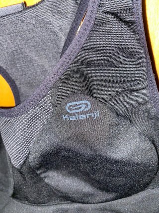 Sujetador deportivo Kalenji negro mujer