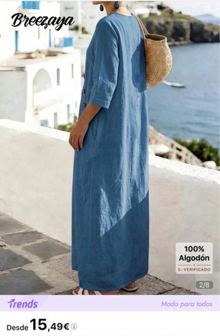 Vestido Breezaya Azul Talla XL