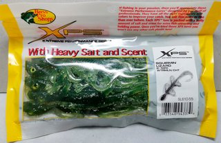 Lote de 90 señuelos Bass Pro Shop Squirmin Lizzard