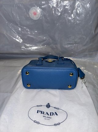 Bolso Prada Galleria Mini Saffiano Piel Azul
