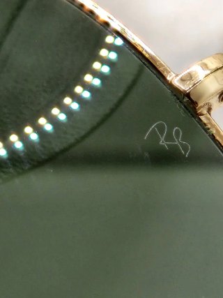Gafas de sol Ray-Ban Square doradas y verdes