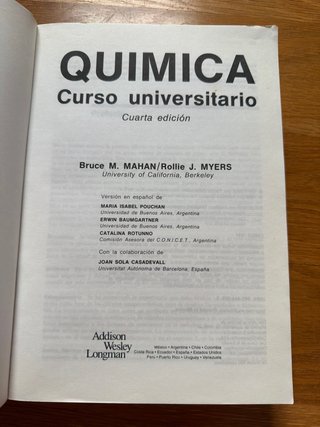 Química. Mahan / Myers