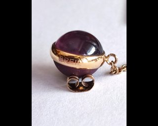 Orecchini Breil pendenti sfera viola