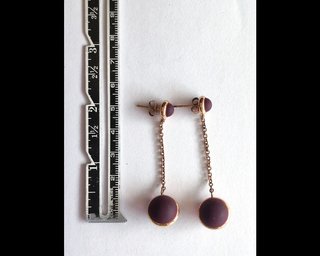 Orecchini Breil pendenti sfera viola