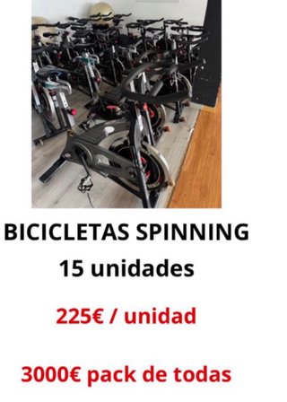Bicicletas Spinning - Pack 15 unidades