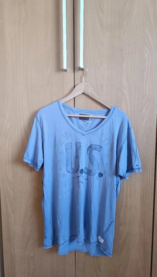 Camiseta Tommy Hilfiger Azul Estampada Hombre