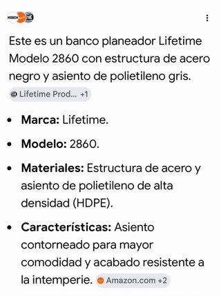 Banco Lifetime 2860 Exterior