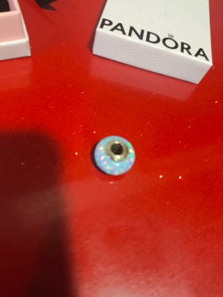 Charm Pandora Cristal Burano Azul Rosa Nuevo