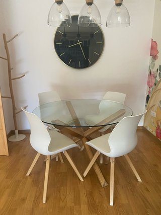 Set di 4 Sedie da Pranzo Bianche Jysk