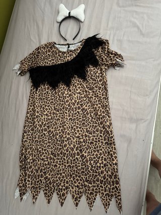 Disfraz Cavernícola Animal Print con Diadema