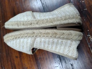 Espadrillas Orsay Panna/Oro Tg 37