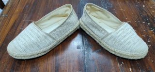 Espadrillas Orsay Panna/Oro Tg 37