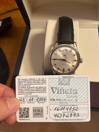 Reloj Longines Automático Esfera Plateada