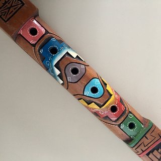 Flauta Andina de Madera Tallada Mano