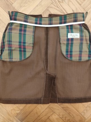 Minigonna vintage marrone velluto a coste