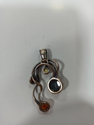 Colgante de plata 925 y ámbar