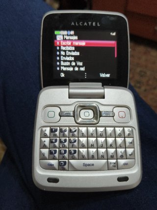 Alcatel Flip Argento/Bianco OT 808