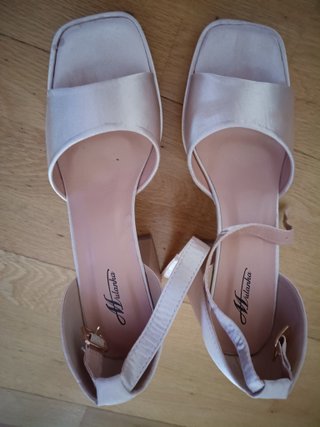 Zapatos de tacón ceremonia talla 40 rosa claro