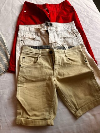 Lote 6 pantalones vaqueros cortos niño