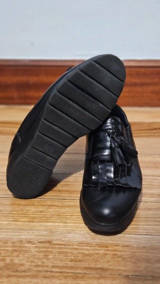 Mocasines de piel negros mujer T. 41