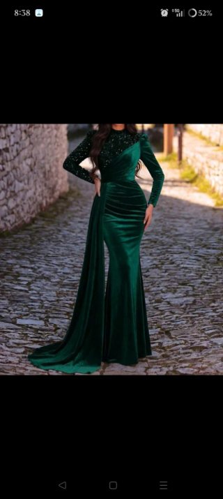 Vestido de fiesta verde terciopelo