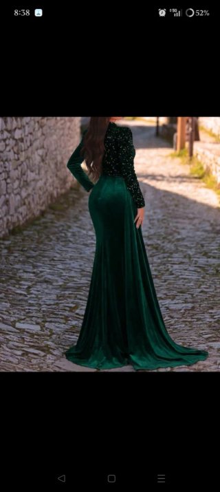 Vestido de fiesta verde terciopelo