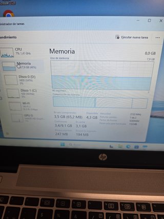 Ordenador Portátil HP I5 SEXTA GENERACIÓN, 8RAM