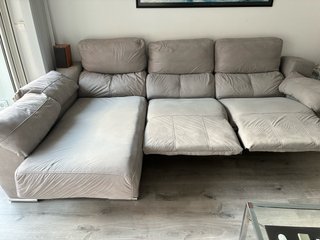 Sofá Chaiselongue Eléctrico Gris