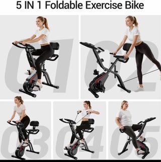 Bicicleta Estática Plegable con Accesorios