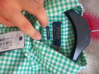 Camisa Polo Ralph Lauren cuadros verde Talla L