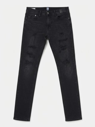 Pantalones pitillo Jack&Jones negros rotos