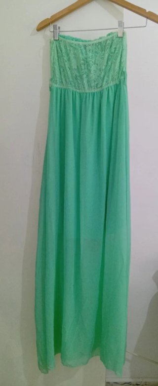 Vestido de fiesta verde