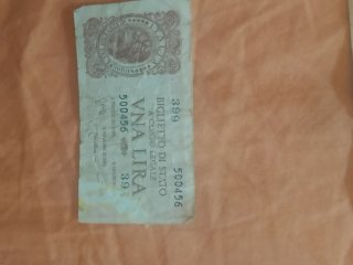 Una Lira 1944 - Banconota Stato Italiano