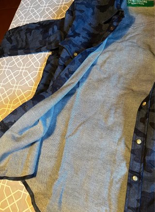 Camisa Vaquera Camuflaje Azul Talla M