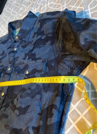 Camisa Vaquera Camuflaje Azul Talla M