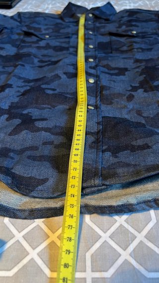 Camisa Vaquera Camuflaje Azul Talla M