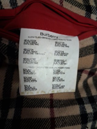 Cazadora Burberry Roja Talla L(4)