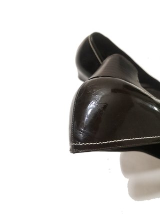 Balenciaga  Vintage Salones charol chocolate 37