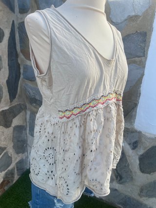 Top boho bordado Made in Italy