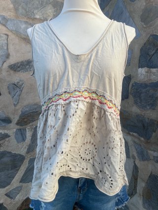 Top boho bordado Made in Italy